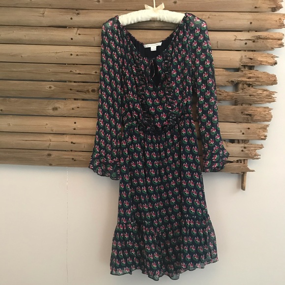 SOLD!! Diane Von Furstenberg floral silk dress 10 - Picture 2 of 8